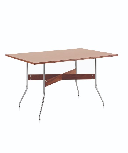 Nelson Swag Leg Dining Table with Rectangular Top,Walnut