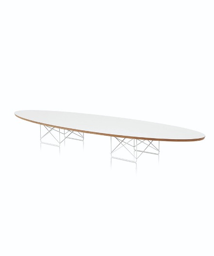 Eames Wire Base Elliptical Table / White