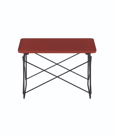 Eames® Wire Base Low Table/Iron Red/Black Blue