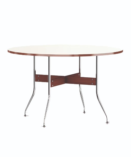 Nelson Swag Leg Dining Table Round Top/White